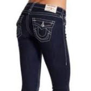 True Religion Skinny Flaps Thick Embrodered White Stitch, 27x31, NWT, $352 MSRP